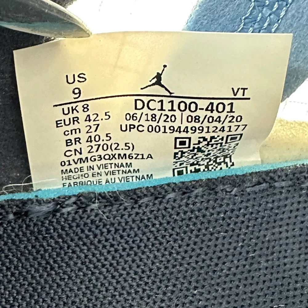 Jordan Sneakers Air Zoom 85 Runner UNC Tar Heels Blue 2020 9 Grid‎ Mesh Low Top
